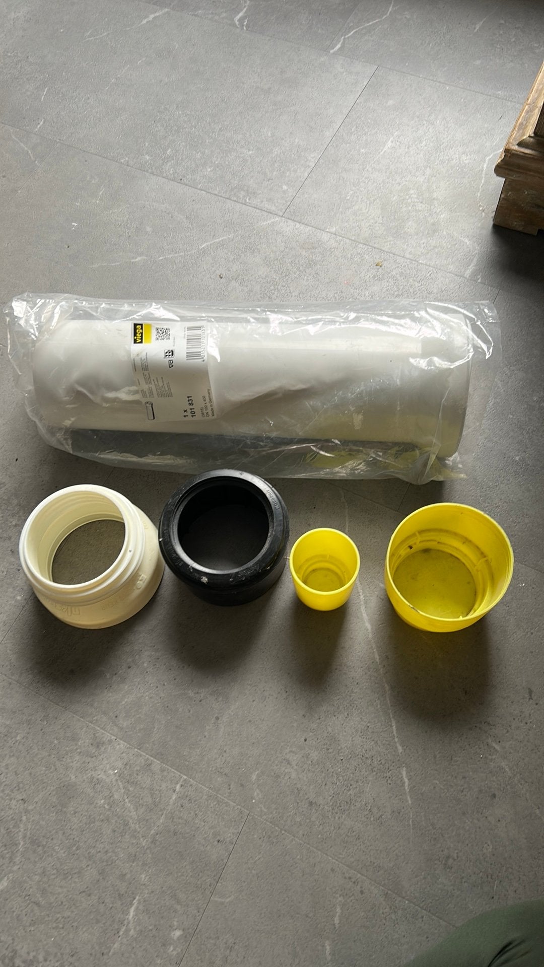 Buis manchet en mof  toilet, Ophalen, Afvoer, Pvc, Zo goed als nieuw