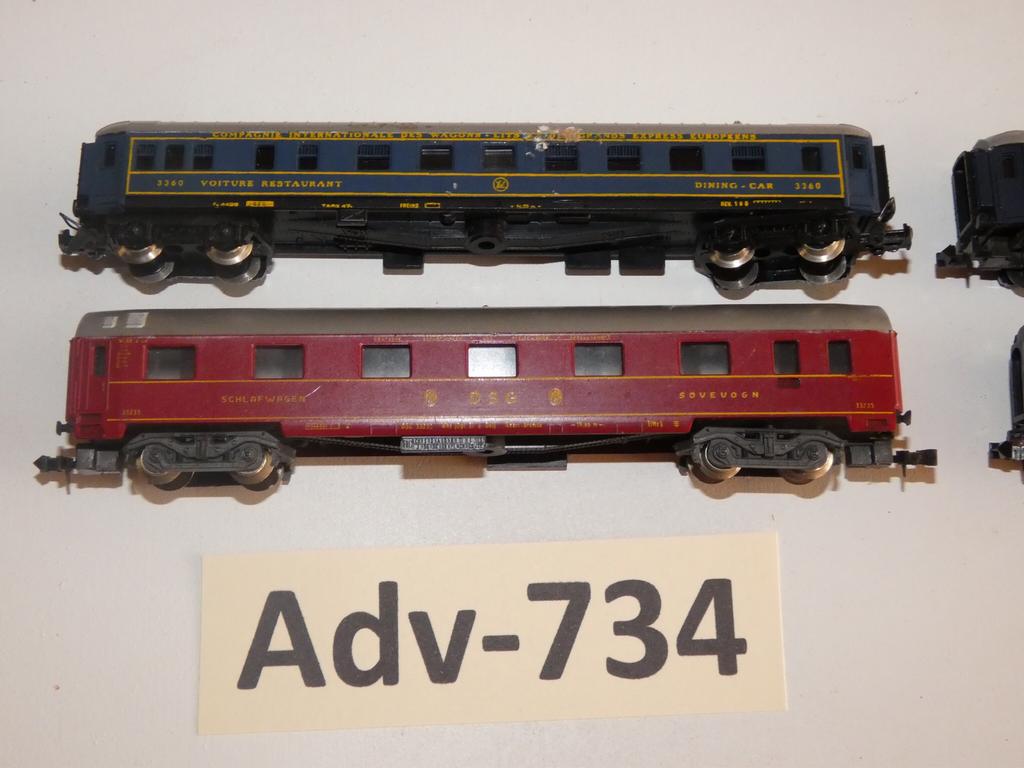 Adv-734 N Spoor Personenwagons DSG en Wagon Lits Lima, Gebruikt, Gelijkstroom, Wagon, Ophalen of Verzenden