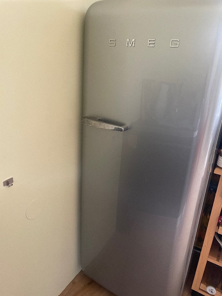 SMEG koelkast+vriesvak, Ophalen, Gebruikt, 200 liter of meer, 140 tot 160 cm