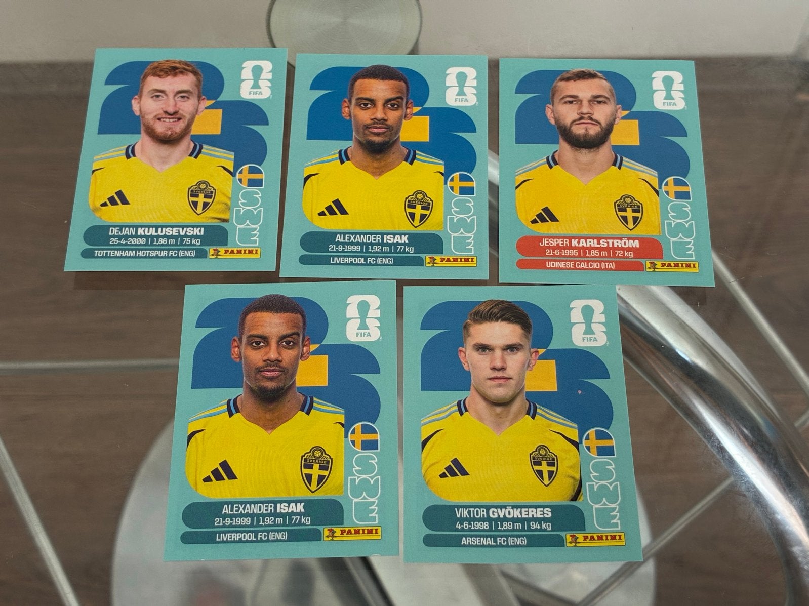 Panini FIFA World Cup 2026 Voetbalplaatjes Zweden, Hobby en Vrije tijd, Ophalen of Verzenden, Zo goed als nieuw, Meerdere plaatjes