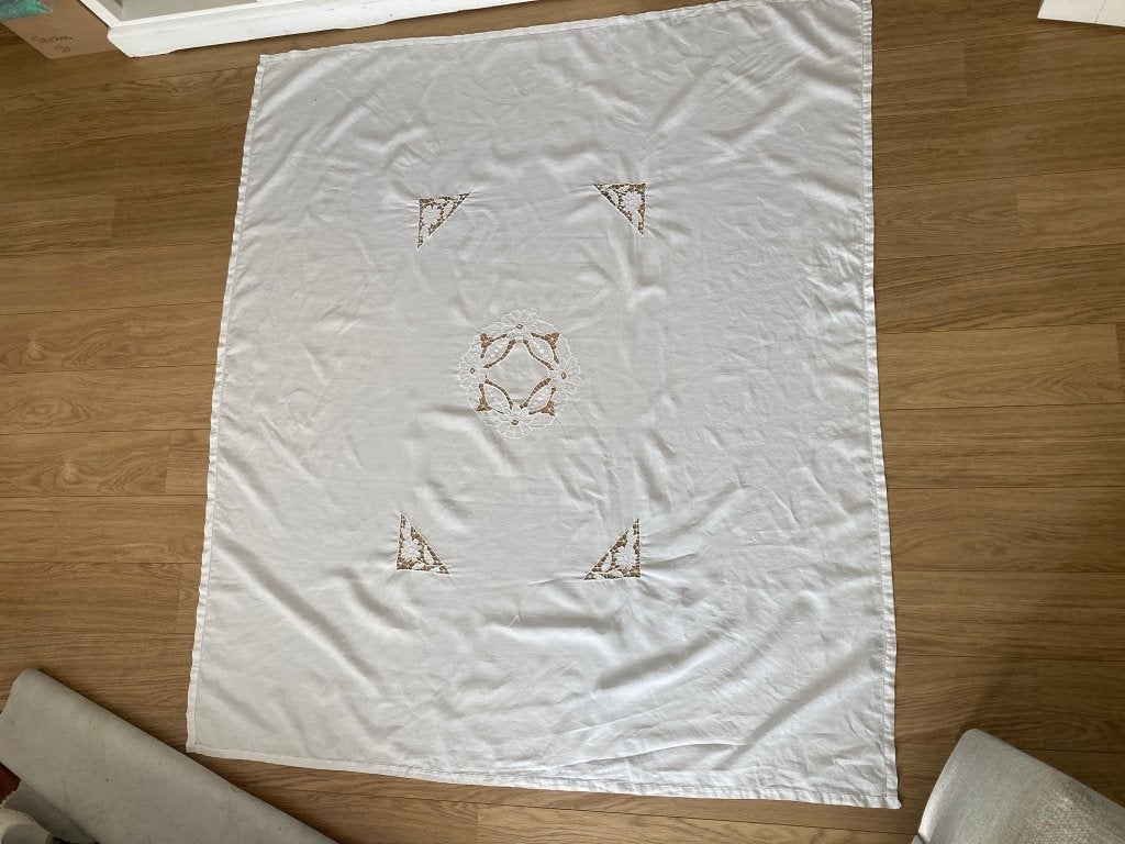 Prachtig antiek tafelkleed, Antiek en Kunst, Ophalen of Verzenden