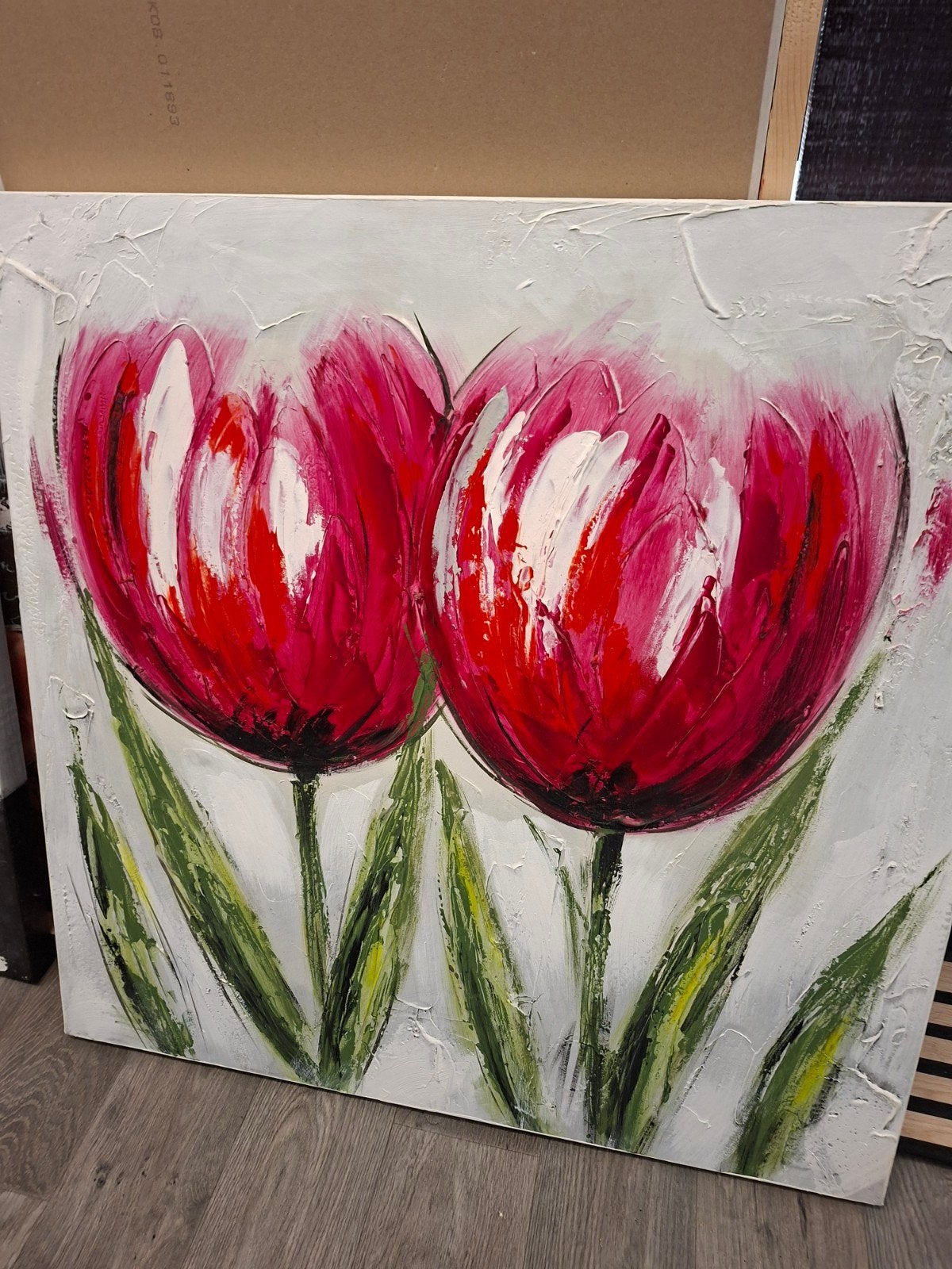 fleurig tulpen schilderij, Ophalen