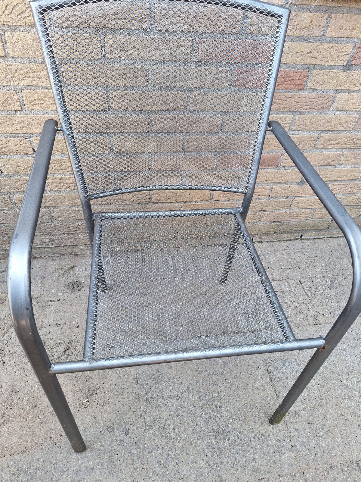 6 terrasstoelen, Tuin en Terras, Tuinstoelen, Ophalen, Gebruikt, Metaal