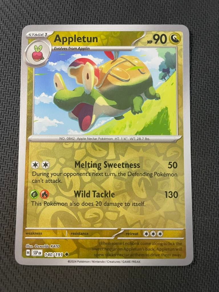Appletun 140/191 Reverse Holo Surging Sparks Packfresh, Verzenden, Zo goed als nieuw