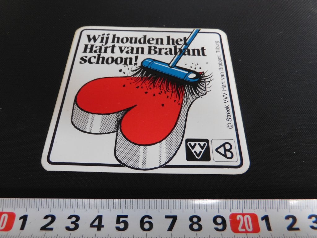 sticker Tilburg  Wij houden het Hart van Brabant schoon !, Ophalen, Zo goed als nieuw