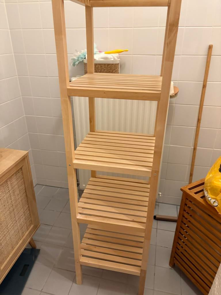 Houten rek IKEA - Ideaal voor badkamer of opslag, Ophalen of Verzenden, Zo goed als nieuw