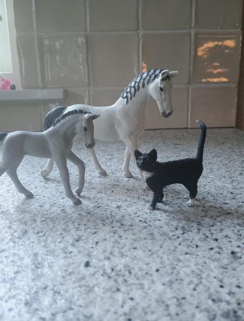 Schleich setje, Ophalen of Verzenden, Zo goed als nieuw, Paard, Beeldje of Figuurtje