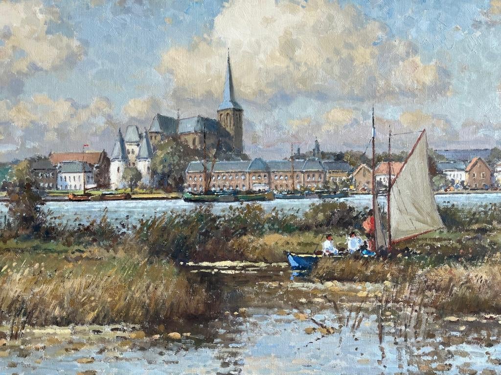 Willem Heytman, gezicht op Kampen, Antiek en Kunst, Ophalen