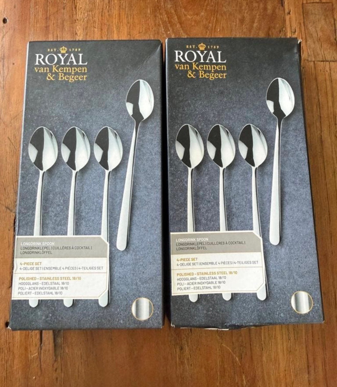 Royal van Kempen & Begeer lepels longdrinklepels, Huis en Inrichting, Keuken | Bestek, Ophalen, Nieuw, Rvs of Chroom