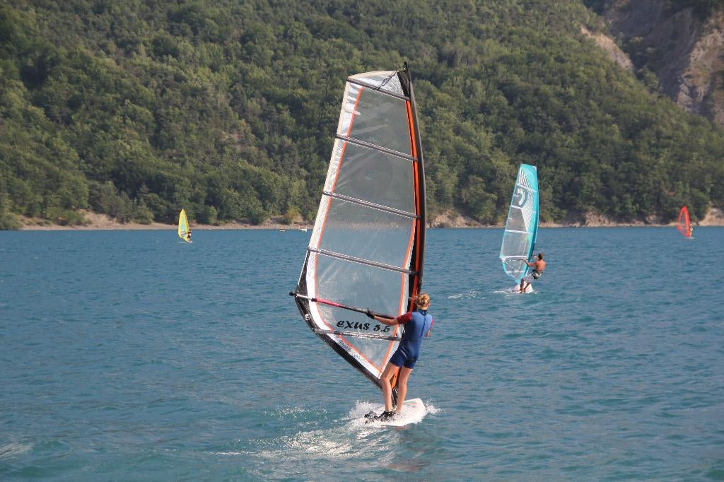 Surfzeil 5,5 m2 incl. mast, giek, mastverlenger en mastvoet, Ophalen, Gebruikt, 5 tot 6.5 m², North Sails