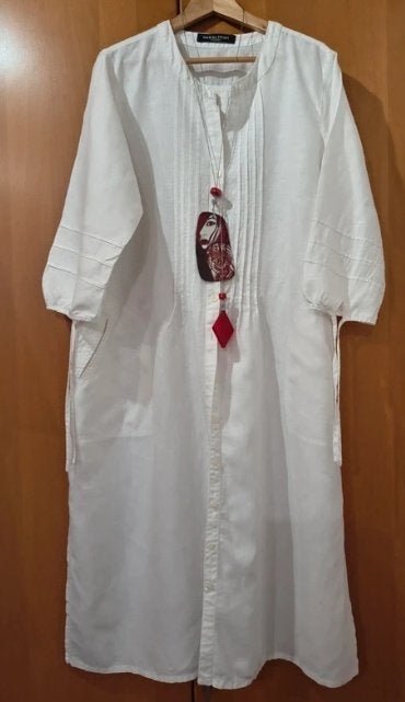 Marina Rinaldi Prachtige Linnen Doorknoopjurk 44/46, Kleding | Dames, Ophalen of Verzenden, Nieuw, Maat 46/48 (XL) of groter, Overige typen
