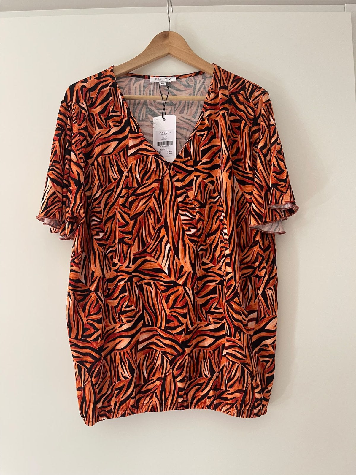 Enjoy t-shirt met vlindermouw XXL nieuw, Ophalen of Verzenden, Nieuw, Maat 46/48 (XL) of groter, Korte mouw
