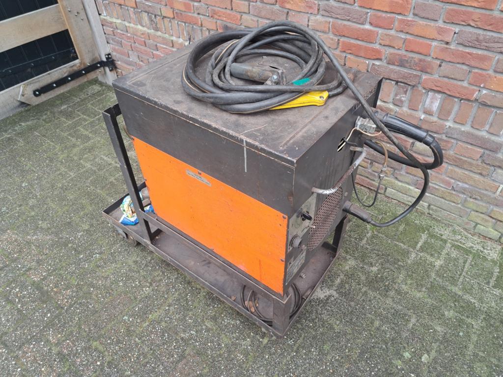 Lasapparaat co2 Mig werkplaats ijzer Kar 380 v Laskap Draad, Ophalen of Verzenden, Gebruikt, 250 ampère of meer, Co2