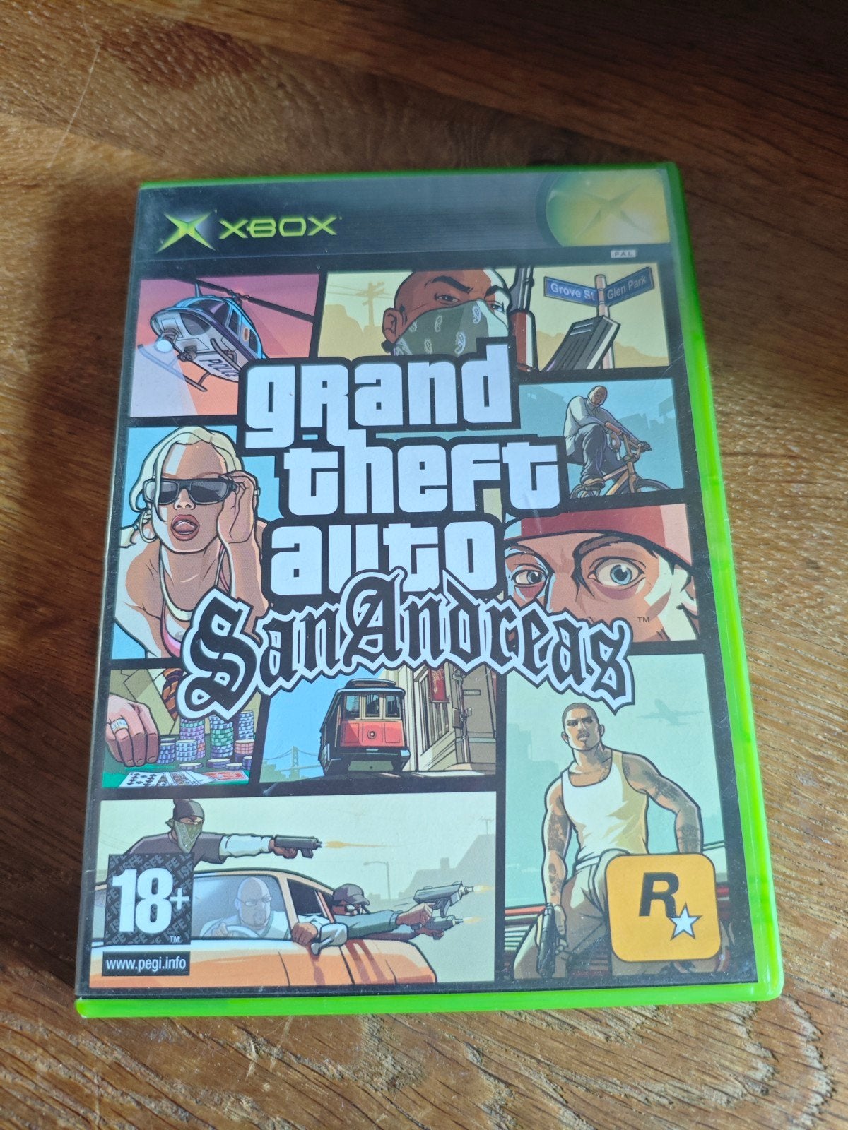 Grand Theft Auto San Andreas Xbox met poster, Avontuur en Actie, Gebruikt, Vanaf 18 jaar, 1 speler