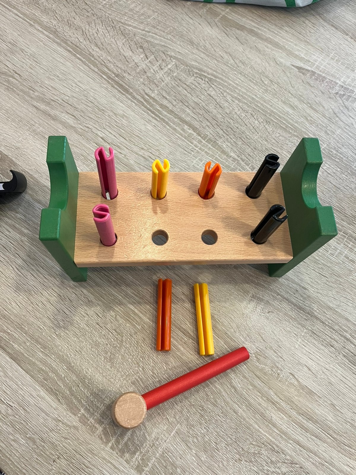 Hamertje tik Ikea Uppsta gekleurde staven houten blok, Ophalen of Verzenden, Gebruikt