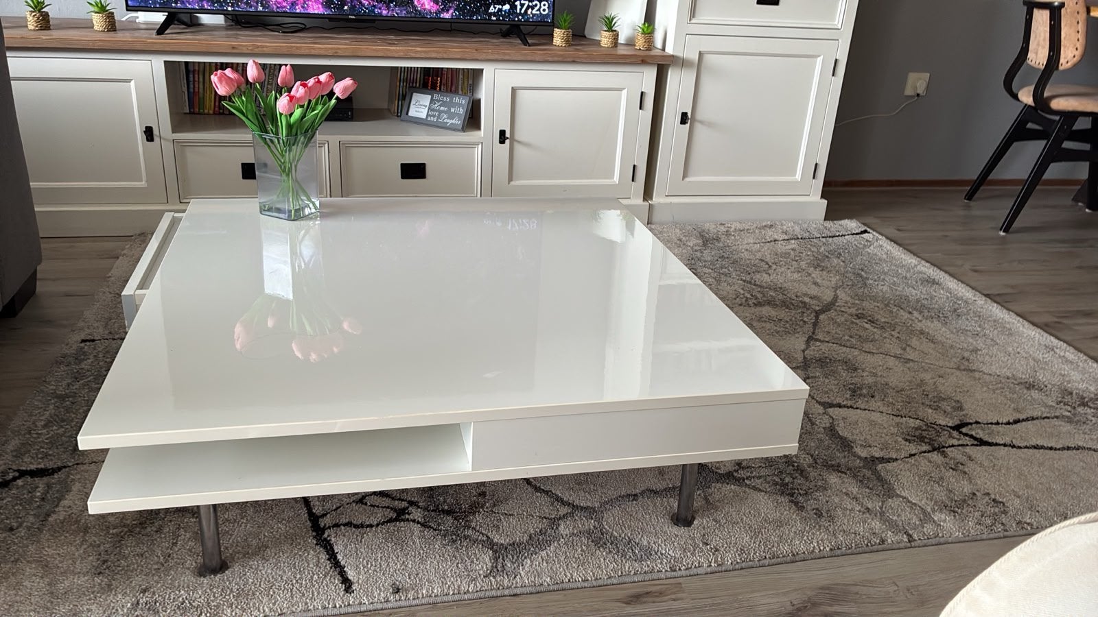 Witte salontafel, Ophalen, 100 tot 150 cm, 50 tot 100 cm, Minder dan 50 cm