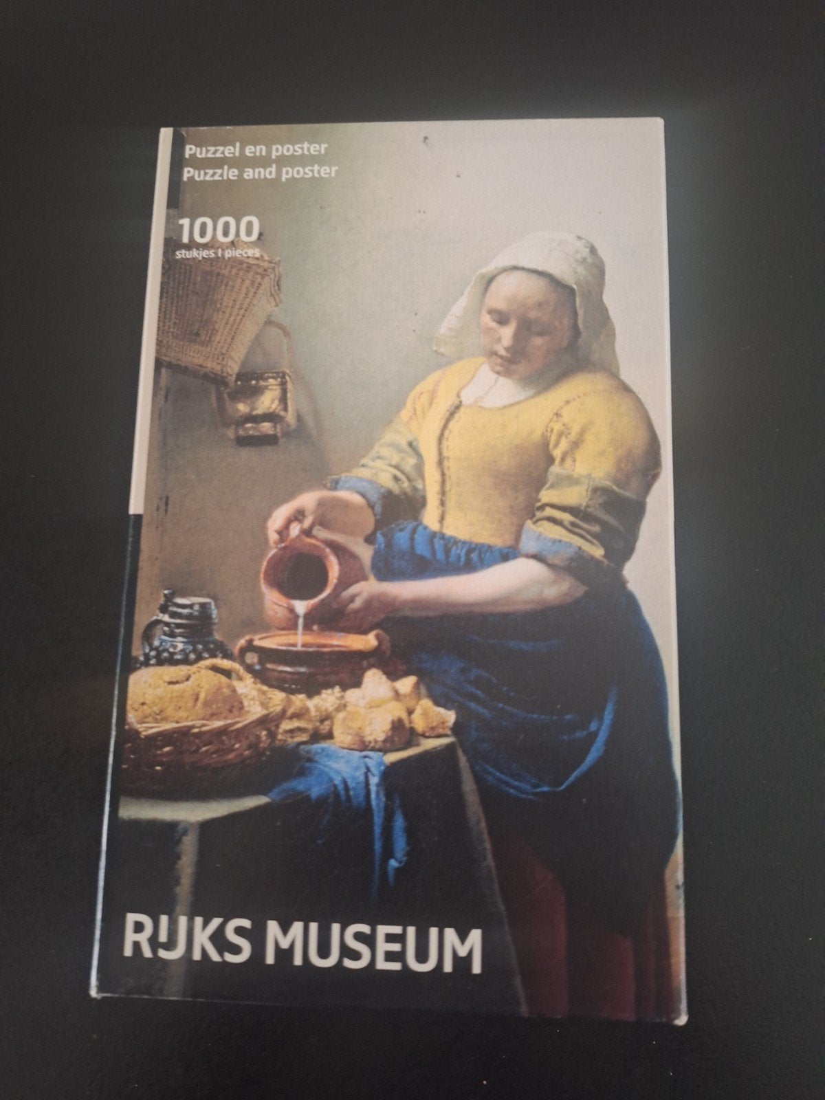 Rijksmuseum Melkmeisje Puzzel 1000 stukjes, Hobby en Vrije tijd, Denksport en Puzzels, Ophalen, 500 t/m 1500 stukjes, Zo goed als nieuw