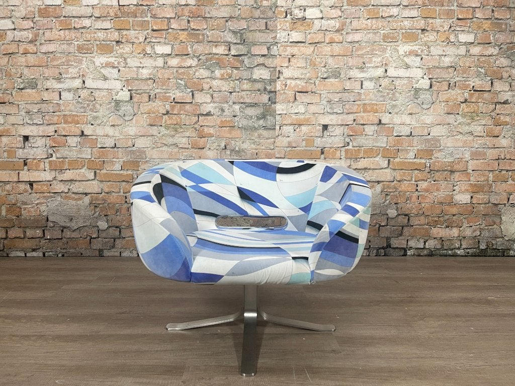 Cappellini Rive Droite – Blauw-wit stof | Patrick Norguet, Ophalen, Minder dan 75 cm, Design, Zo goed als nieuw