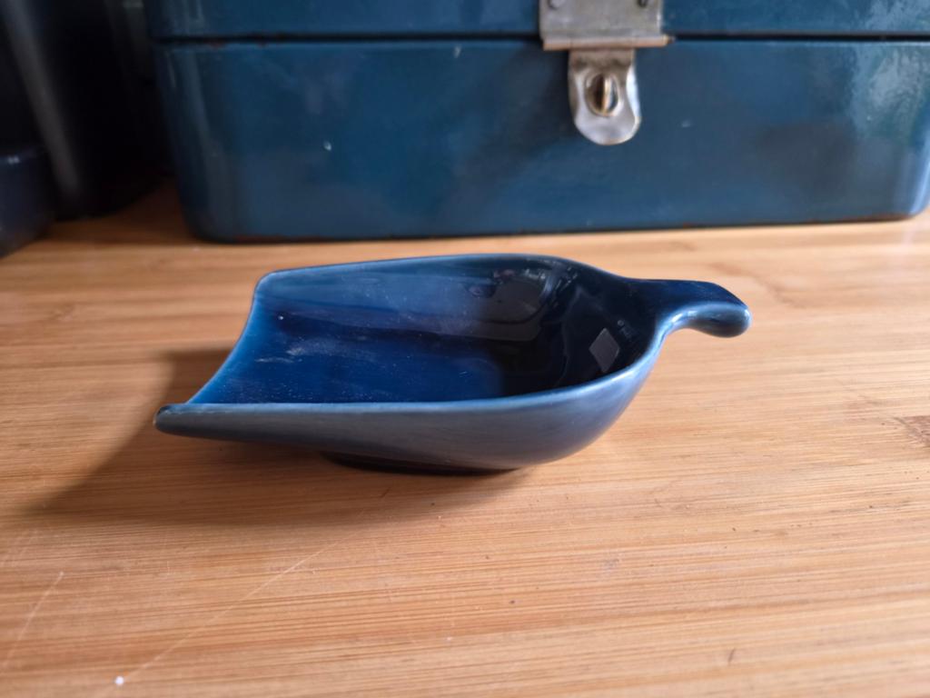 Vintage Zenith Gouda Keramieke Schep/Schaal - Diepblauw, Antiek en Kunst, Ophalen of Verzenden