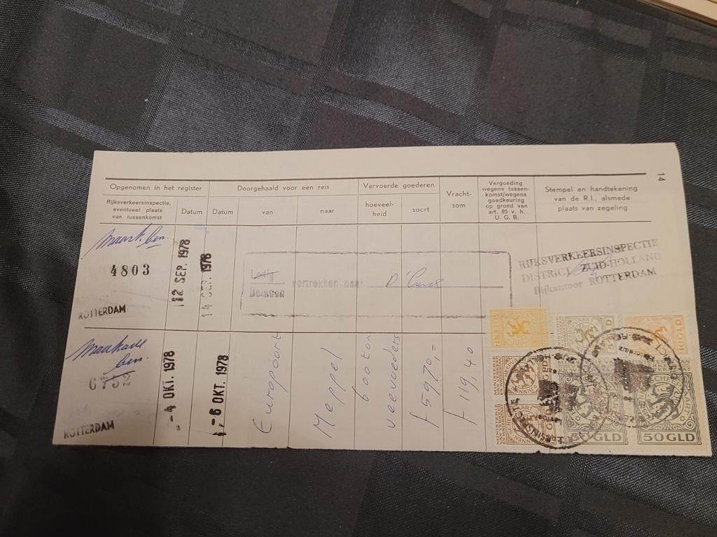 Belastingzegels Binnen Scheepvaart Ministerie, Ophalen of Verzenden, 1970 tot heden, Overige typen