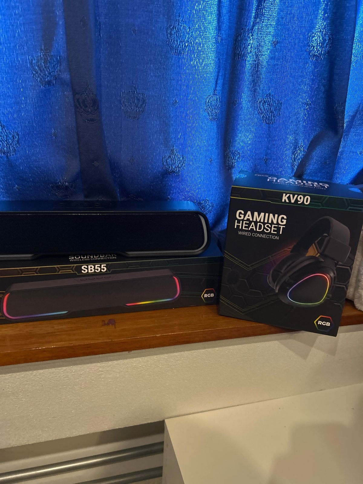 Gaming Headset KV90 & Soundbar SB55 met RGB Verlichting