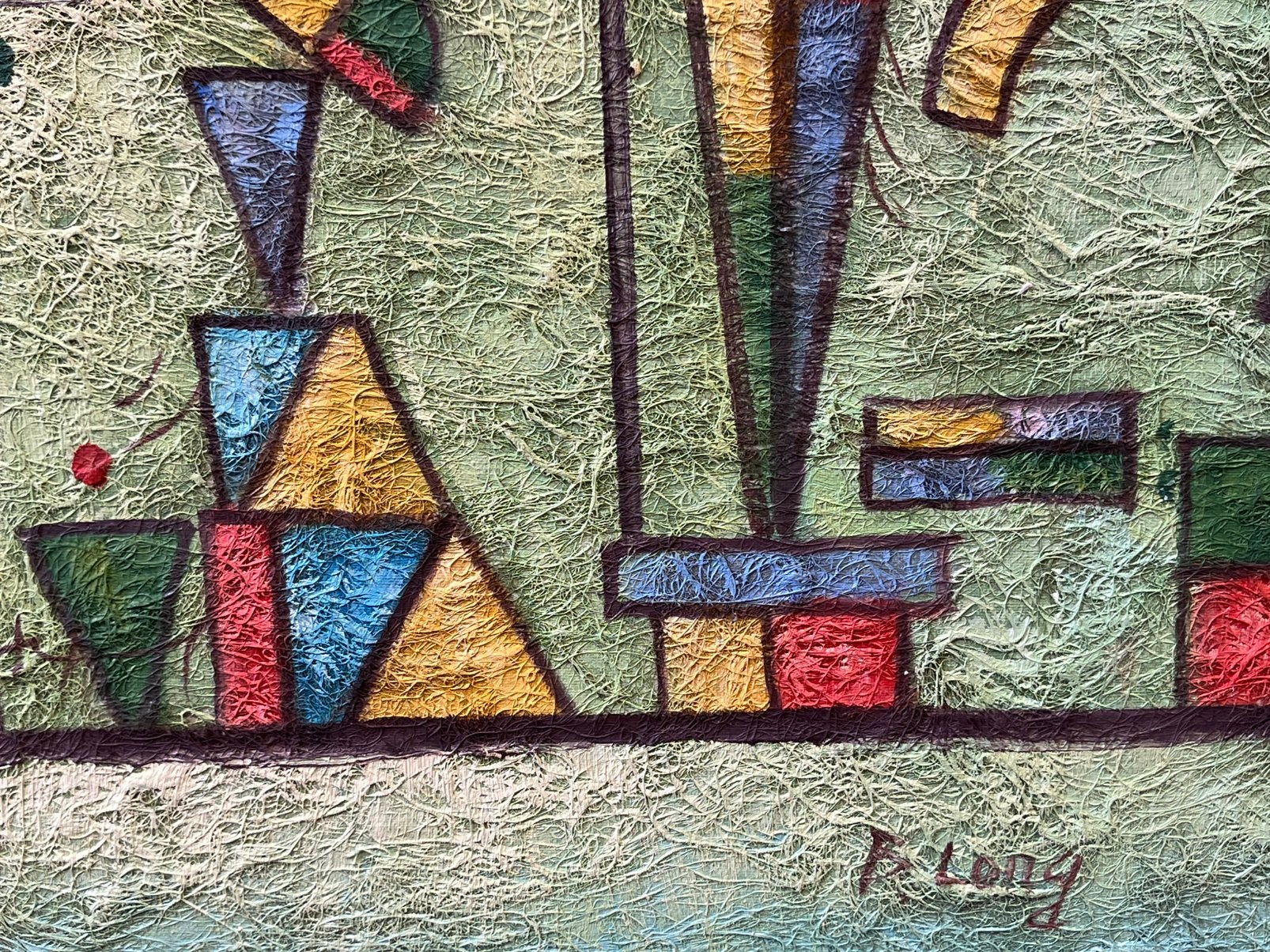 Uniek abstract schilderij — Harry Belong (B. Long), Ophalen of Verzenden