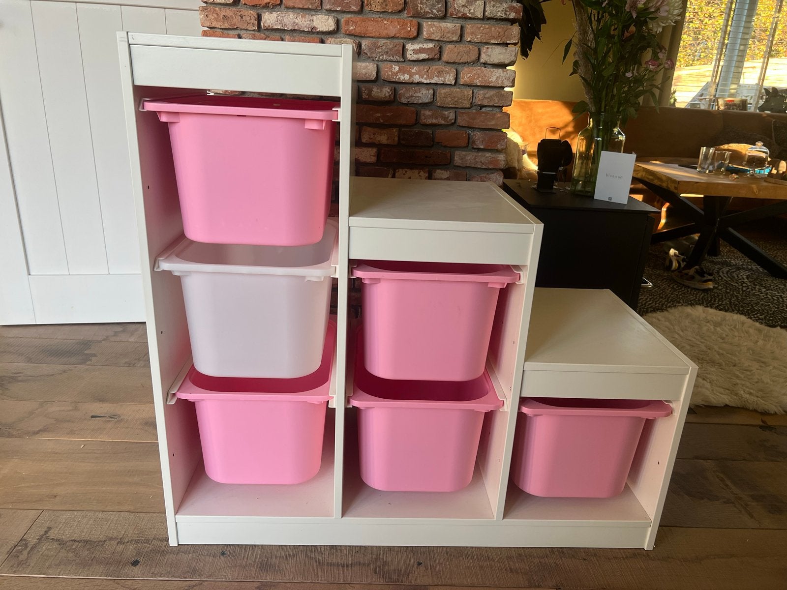 IKEA TROFAST Opbergcombinatie met Bakken - Wit/Roze, Ophalen, Gebruikt, Kast