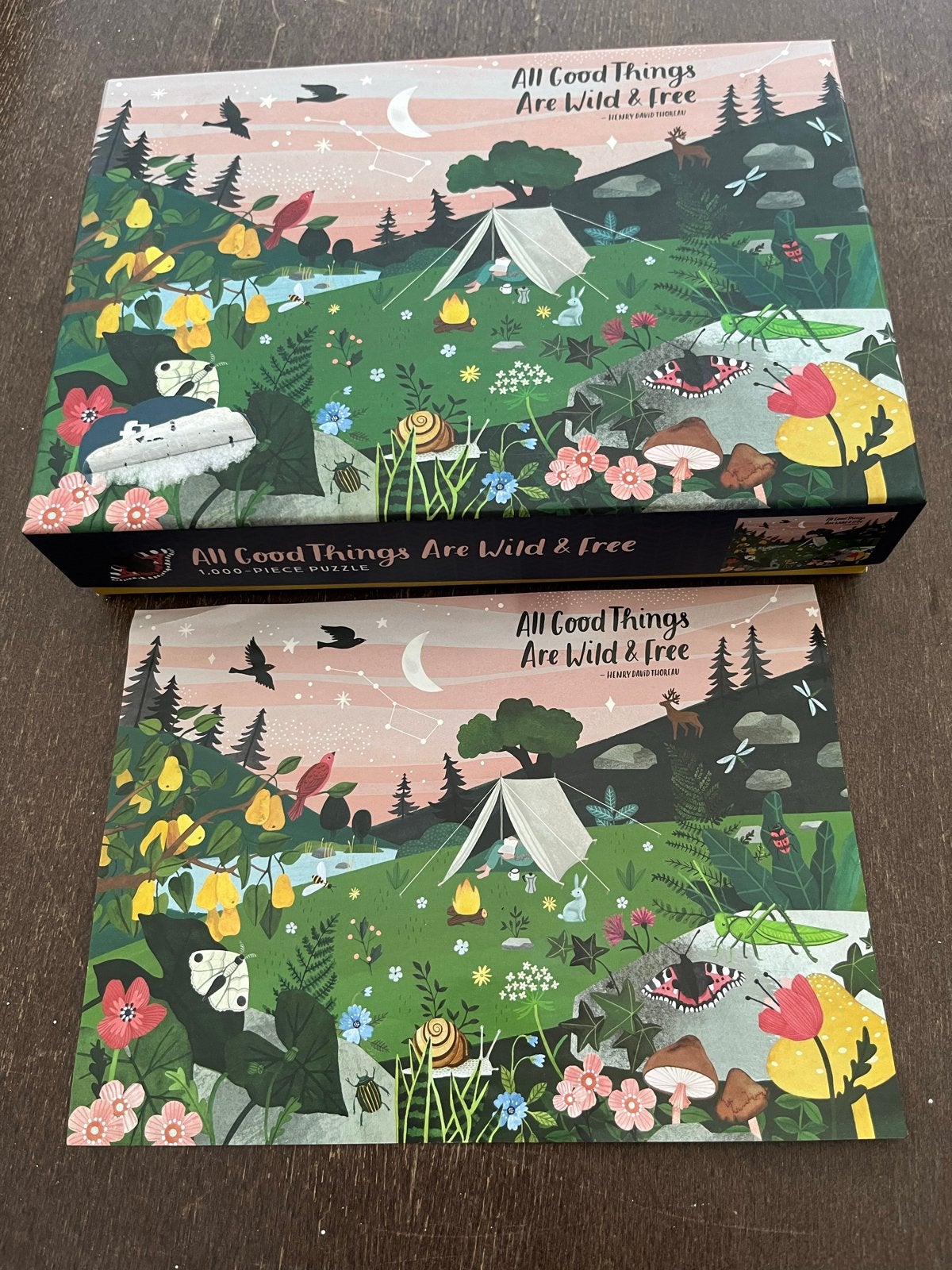Flow Puzzel "All Good Things Are Wild & Free" 1000 stukjes, Hobby en Vrije tijd, Denksport en Puzzels, Ophalen of Verzenden, 500 t/m 1500 stukjes