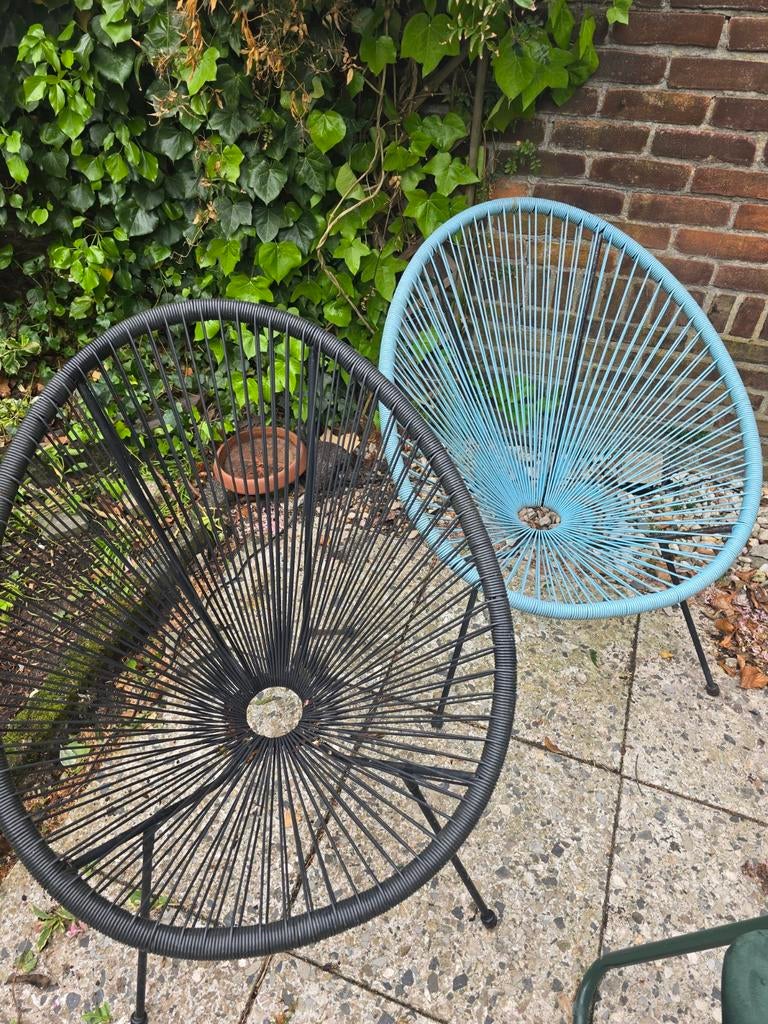 2 tuinstoelen gebruikt, Tuin en Terras, Ophalen, Gebruikt, Kunststof