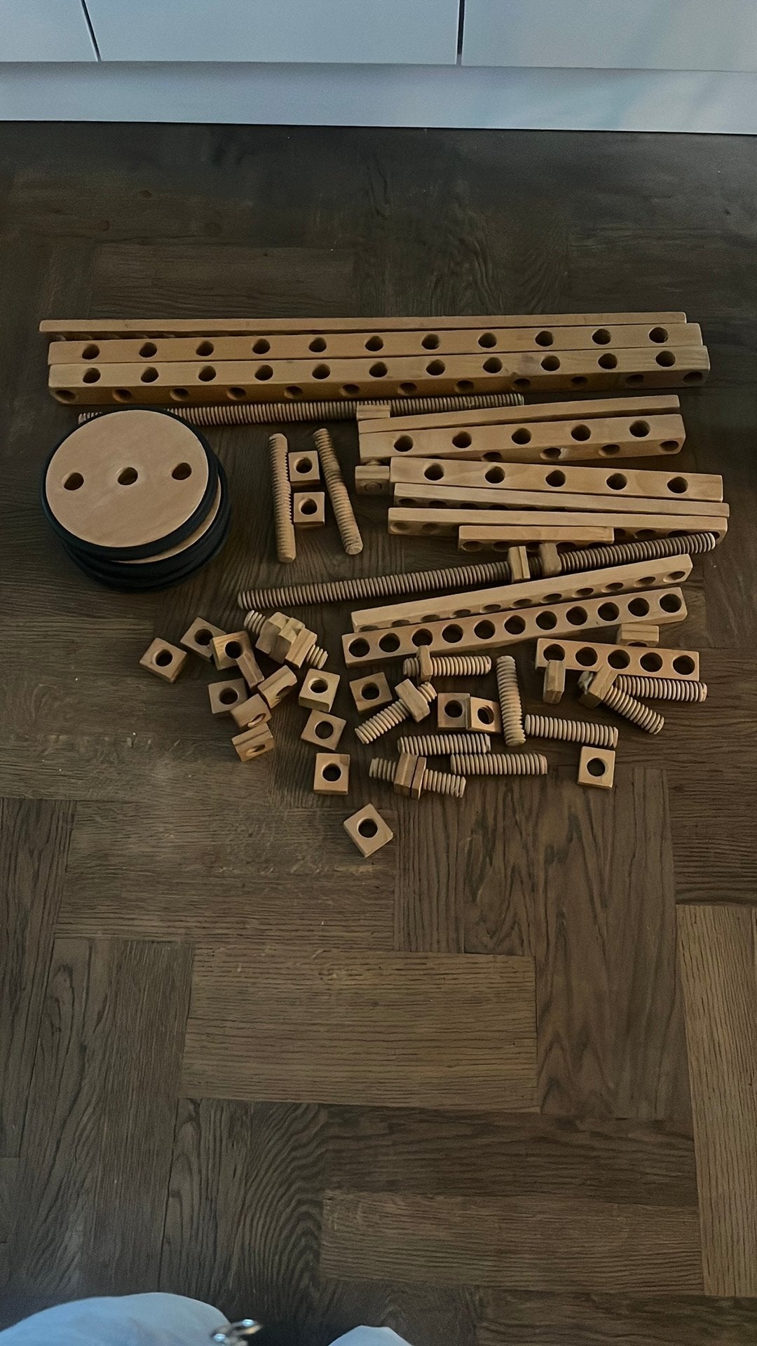 Educatief bouwen constructie houten speelgoed, Ophalen, Zo goed als nieuw, Bouwen