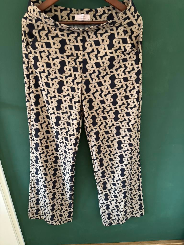 Studio Anneloes MARILON SIGNATURE TROUSERS - LATTE/BLACK, Kleding | Dames, Maat 38/40 (M), Zwart, Ophalen of Verzenden, Zo goed als nieuw