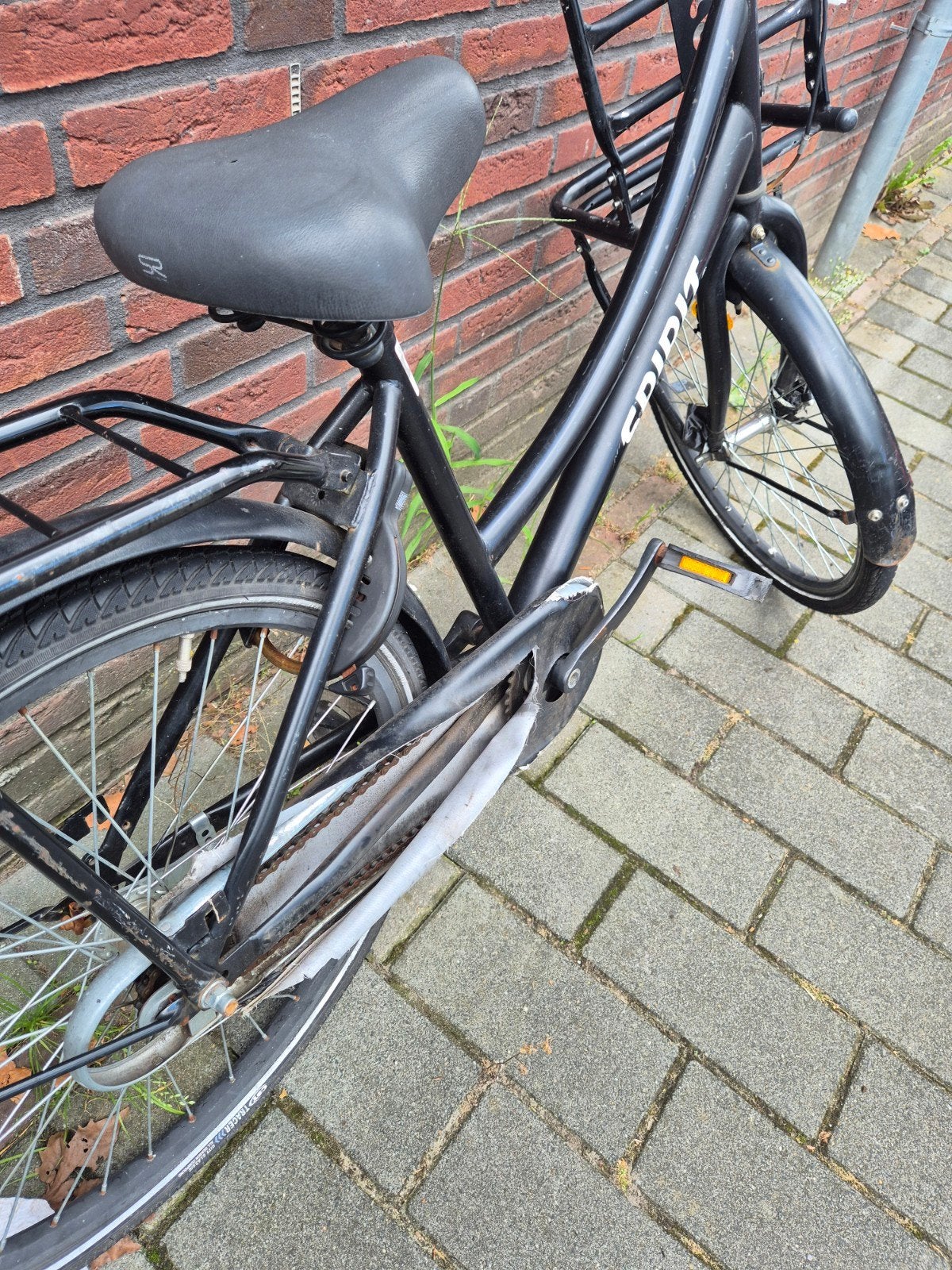 Spirit transportfiets damesfiets zwart opknap, Terugtraprem, 50 tot 53 cm, Ophalen, Overige merken