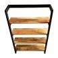Rack 4-shelves 60x20H90cm, Ophalen, Metaal, Industrieel, Zwart