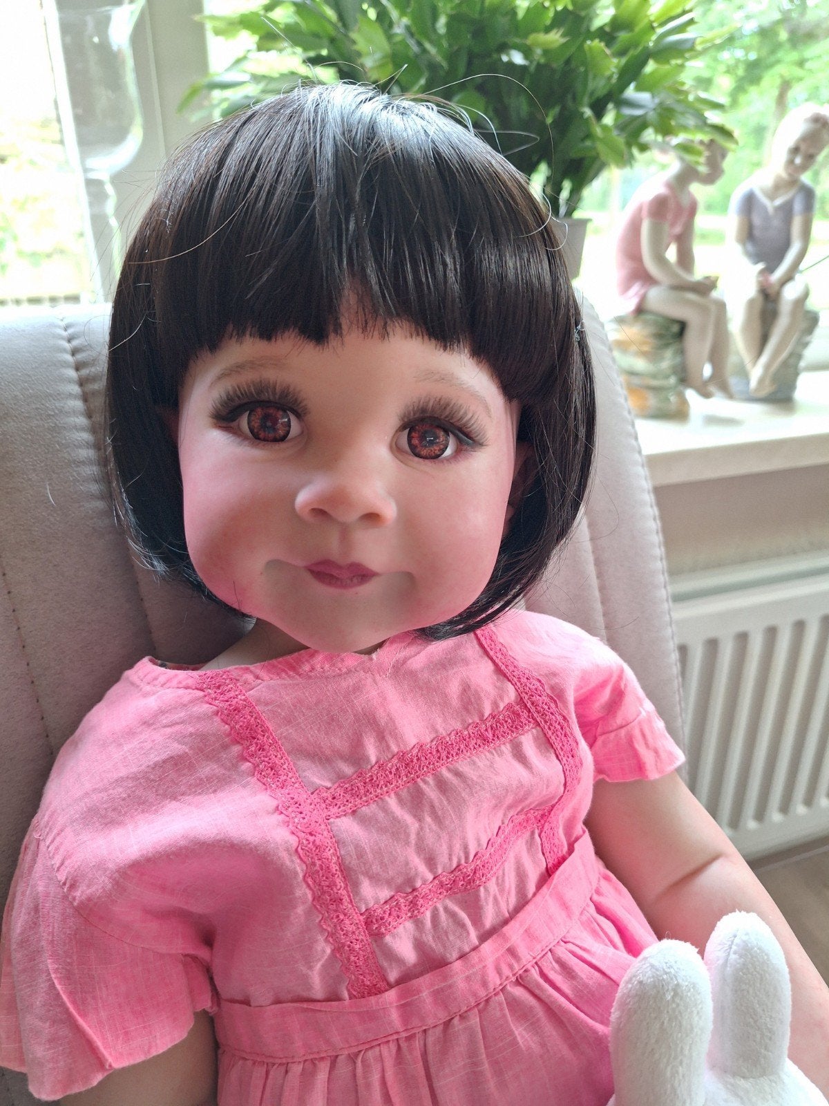 Reborn todler 74 cm, Verzamelen, Poppen, Ophalen of Verzenden, Zo goed als nieuw, Pop