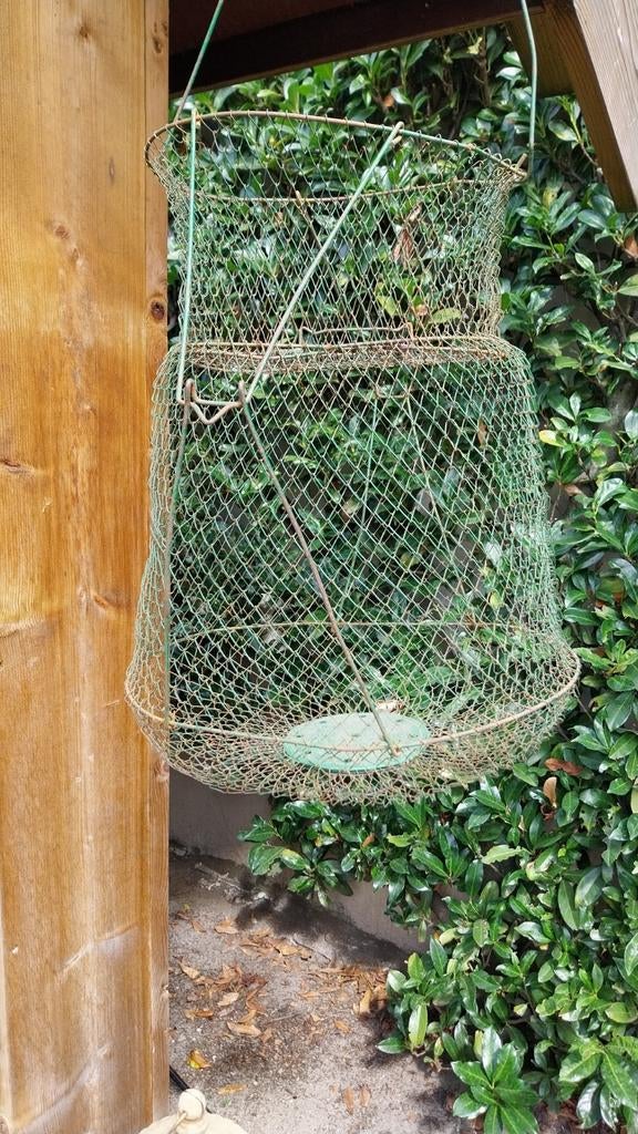 Vintage metalen visnet leefnet, Antiek en Kunst, Curiosa en Brocante, Ophalen