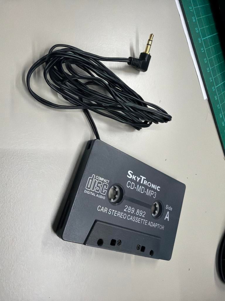 SkyTronic Cassette Adapter voor Auto Stereo (CD-MD-MP3), Auto diversen, Auto-accessoires, Gebruikt, Ophalen of Verzenden