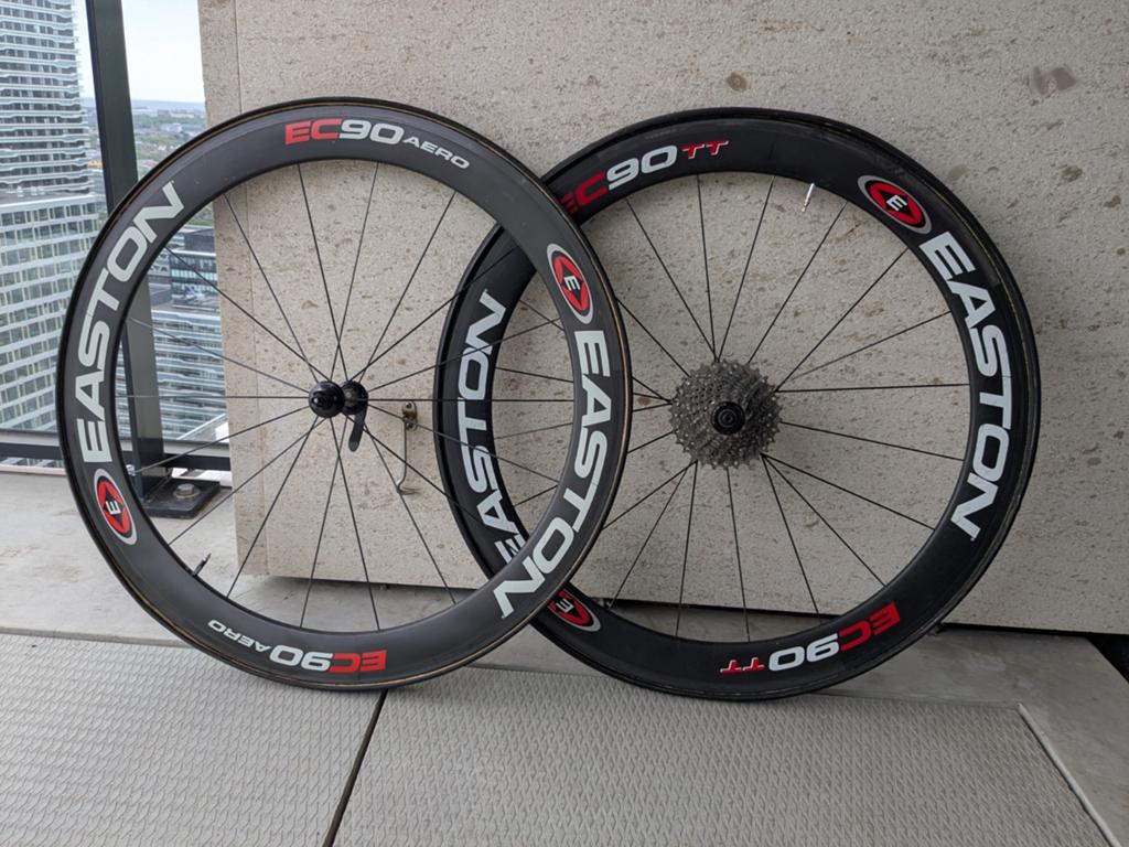 Easton EC90 Aero Wheelset inclusief cassette en binnenband, Ophalen