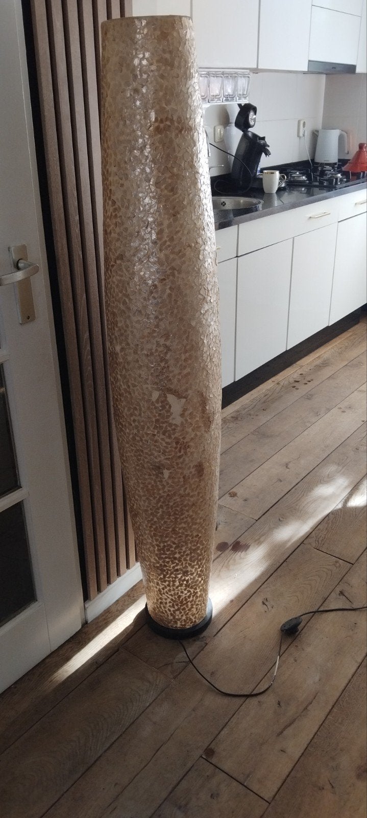 Schelpen vloerlamp - sfeervolle verlichting, Gebruikt, Natuurlijk materiaal, 150 tot 200 cm, E27 (groot)