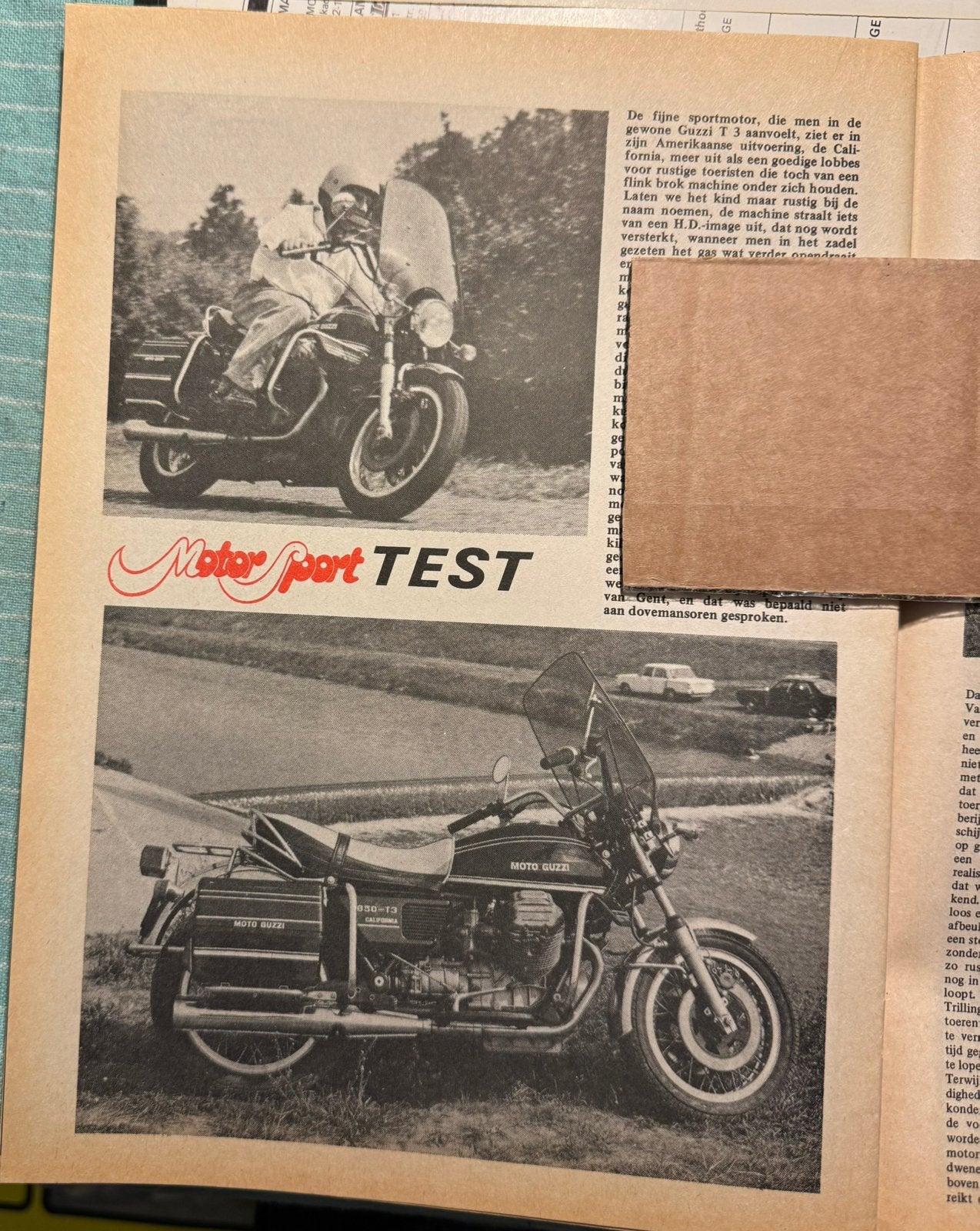 Test Moto Guzzi T3 California, Verzenden, Zo goed als nieuw, Motoren