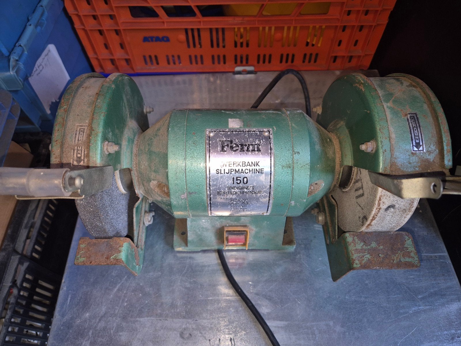 FERM Werkbankslijpmachine 150 - Gebruikt, Ophalen, Gebruikt, Minder dan 700 watt, Werkbankslijpmachine