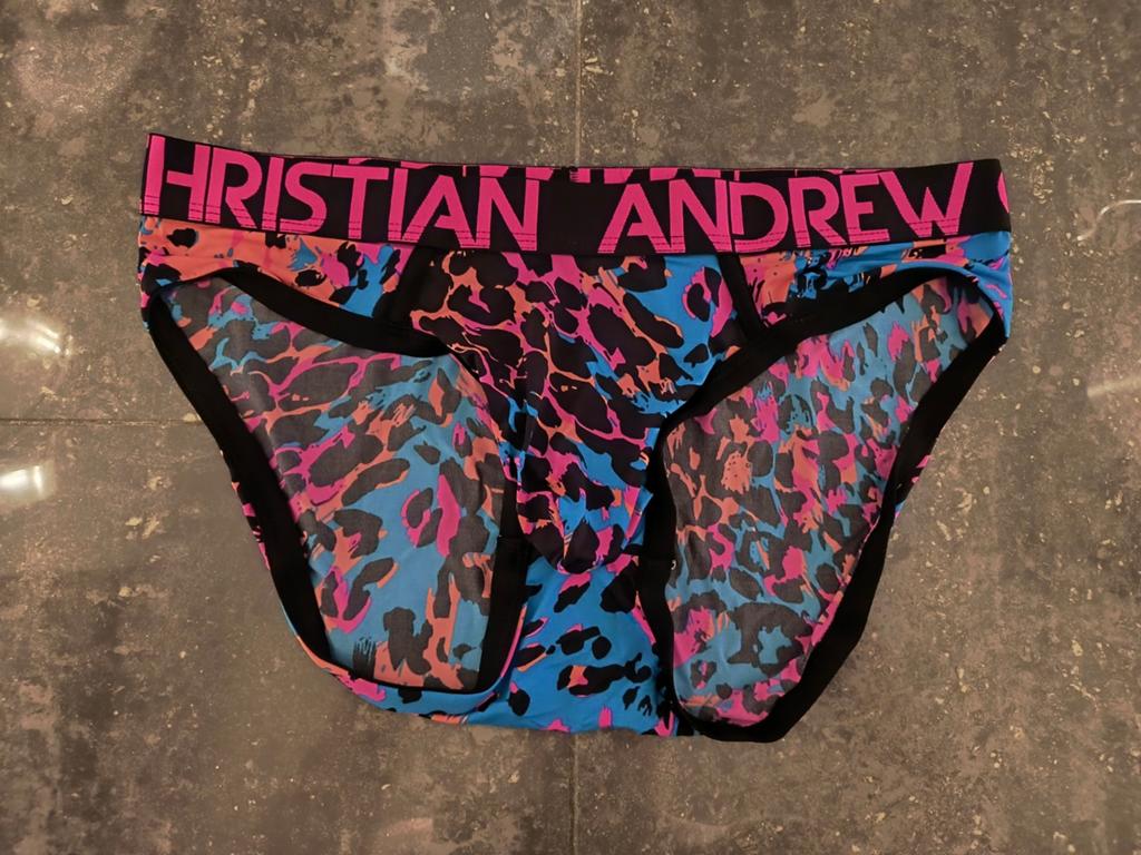 Andrew Christian Blauwe Roze Luipaard Heren Slip Ondergoed, Kleding | Heren, Verzenden, Blauw, Andrew Christian, Slip