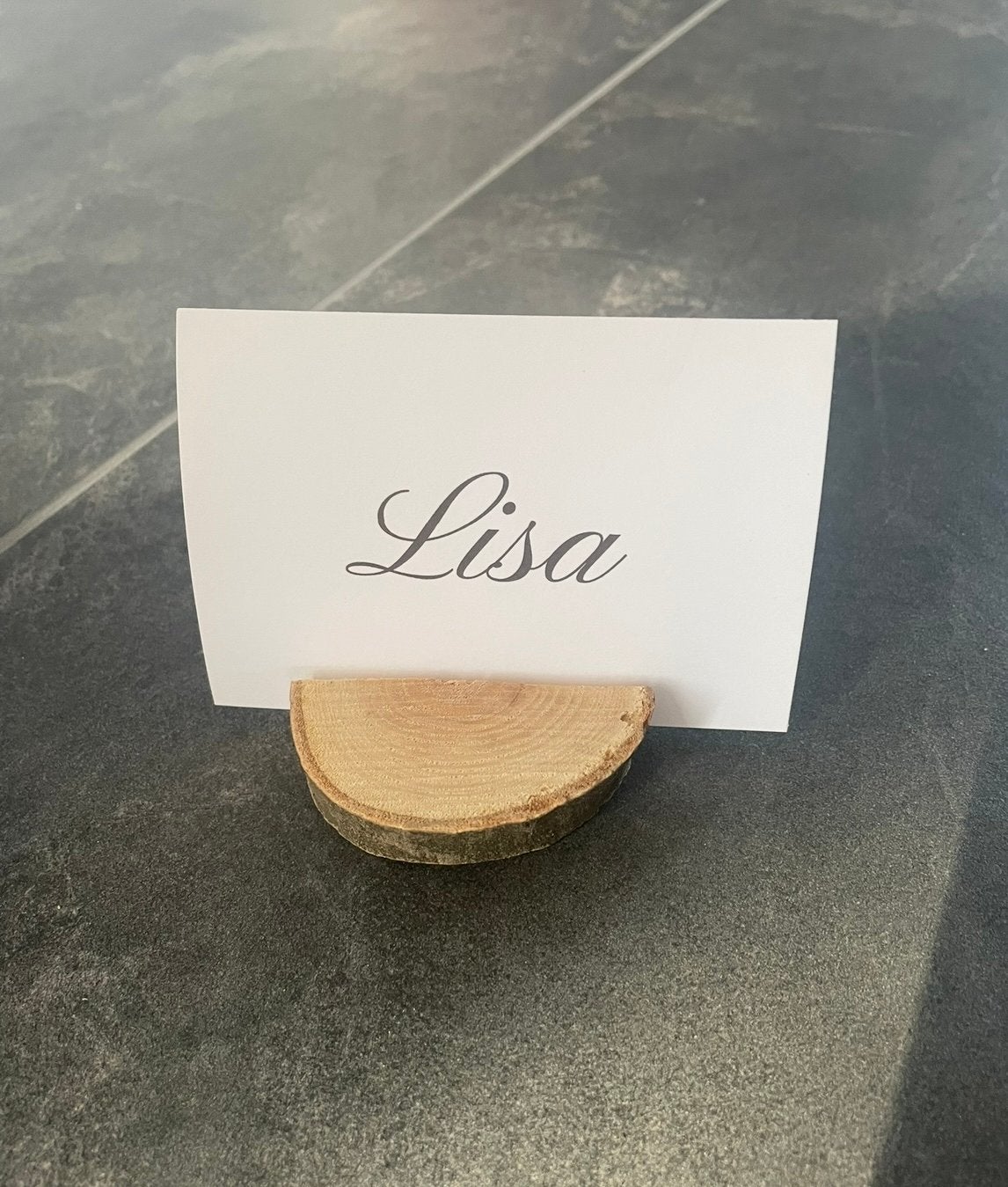 28 stuks houten naambordjeshouder, ideaal voor feesten, Ophalen of Verzenden, Zo goed als nieuw