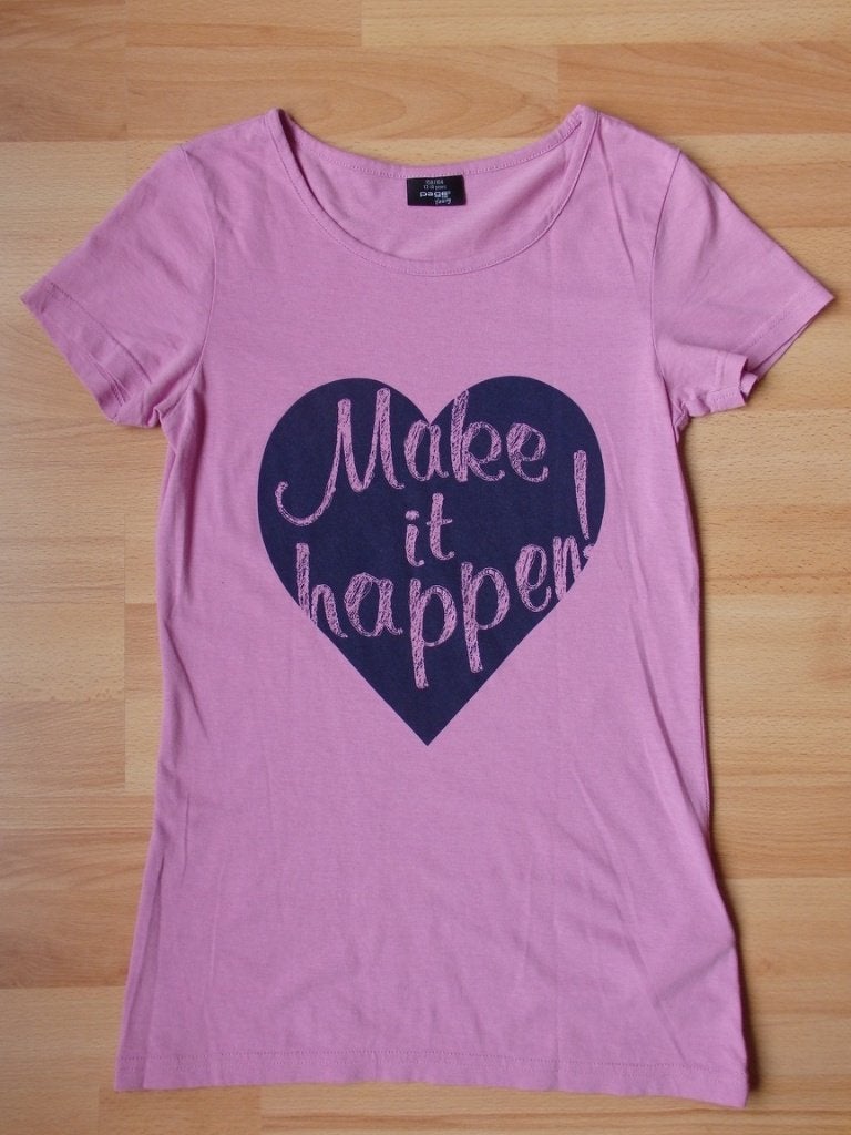 T-shirt "Make it happen!" maat 158/164, Ophalen, Zo goed als nieuw, Meisje, Shirt of Longsleeve