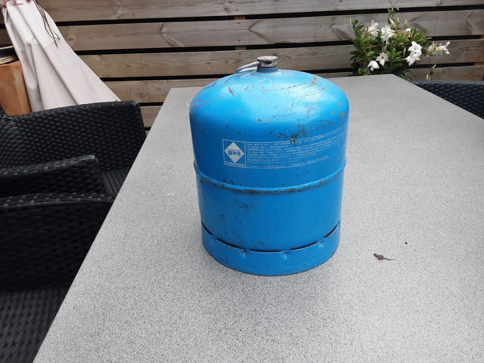Camping gasfles, Ophalen, Gebruikt