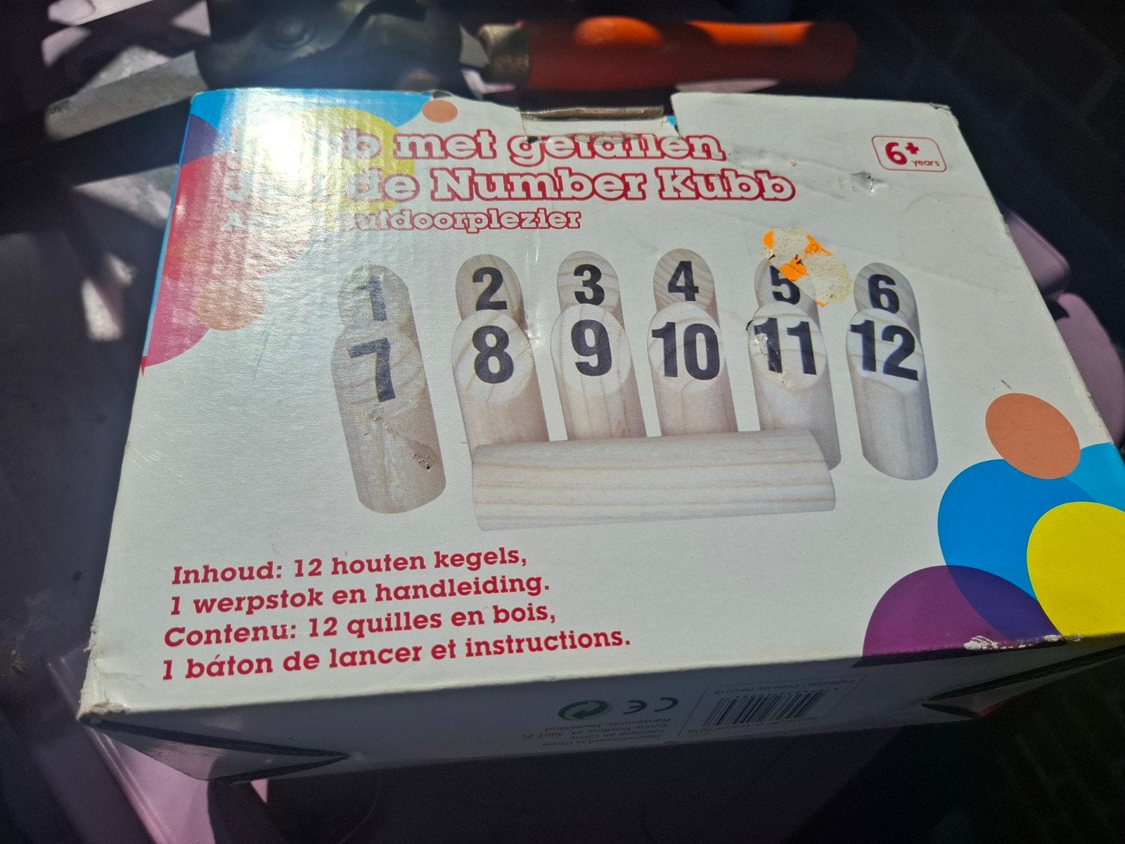 Kubb met getallen - Outdoor spel voor het hele gezin, Ophalen of Verzenden, Gebruikt