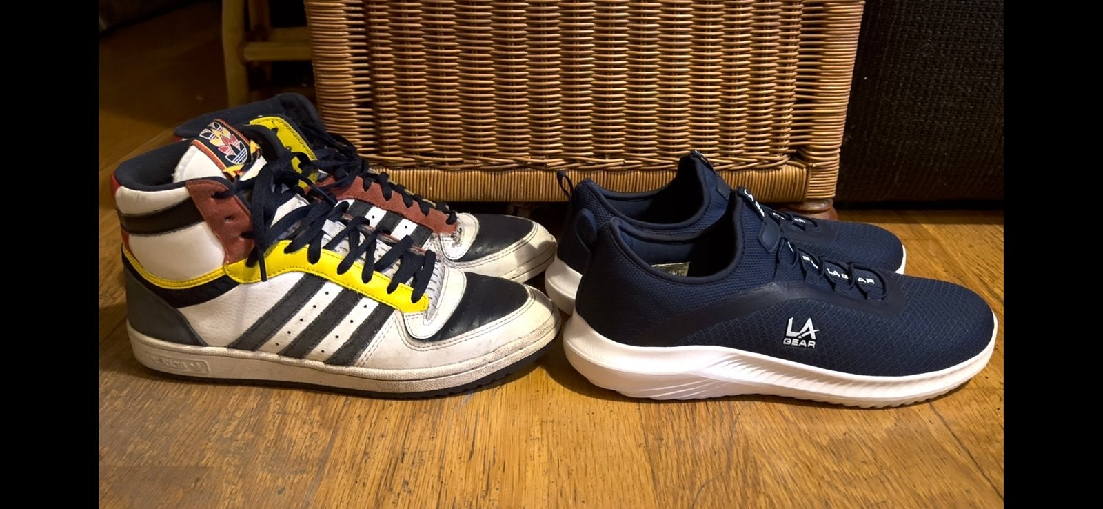 Hoge Adidas sneakers en LA GEAR 43 wit blauw geel rood, Overige kleuren, Ophalen of Verzenden, Sneakers of Gympen, Zo goed als nieuw