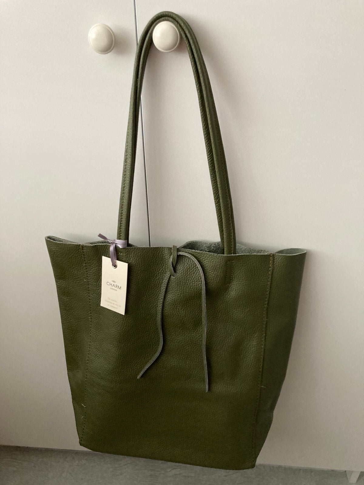 Nieuwe groene shopper leer, Ophalen of Verzenden, Nieuw, Groen, Shopper