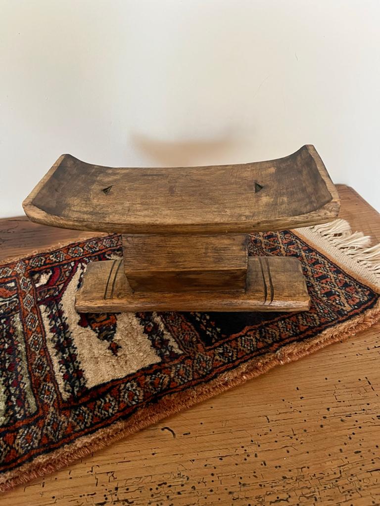Vintage Afrikaanse Houten Hoofdsteun, Ophalen of Verzenden