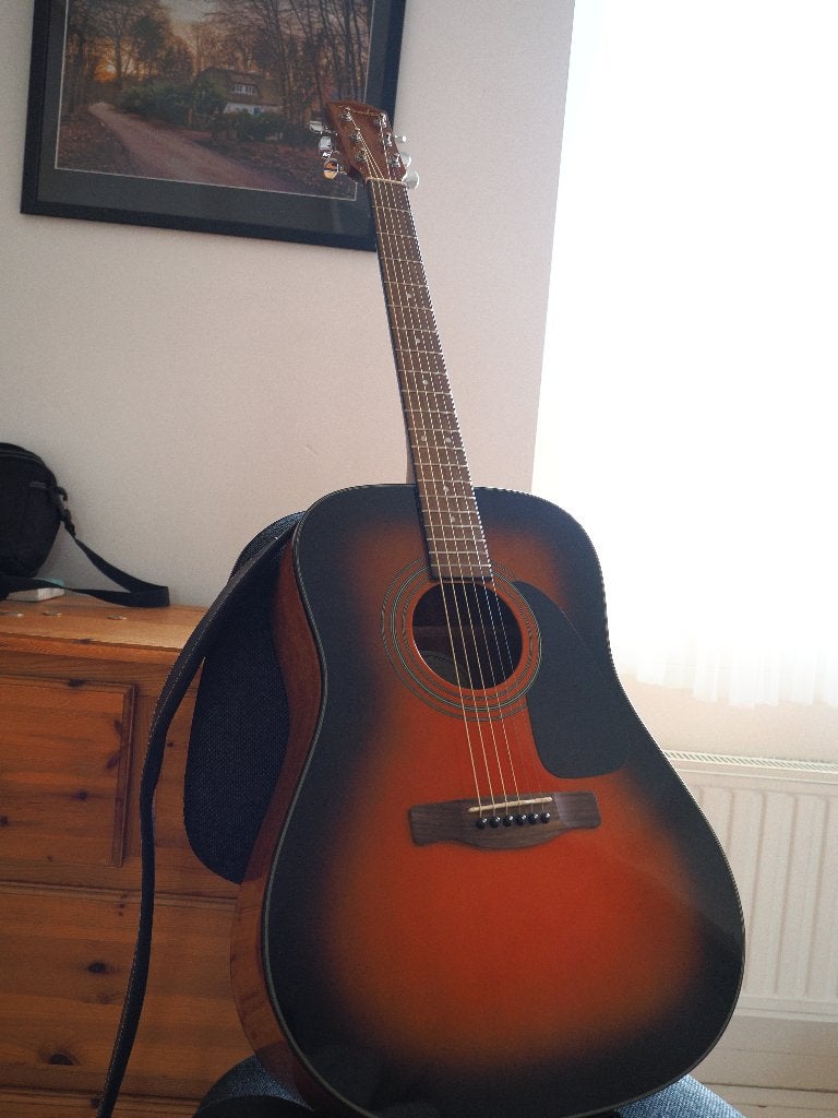 Fender CD-60 Sunburst Akoestische Gitaar - Z.G.A.N., Ophalen, Zo goed als nieuw, Western- of Steelstringgitaar