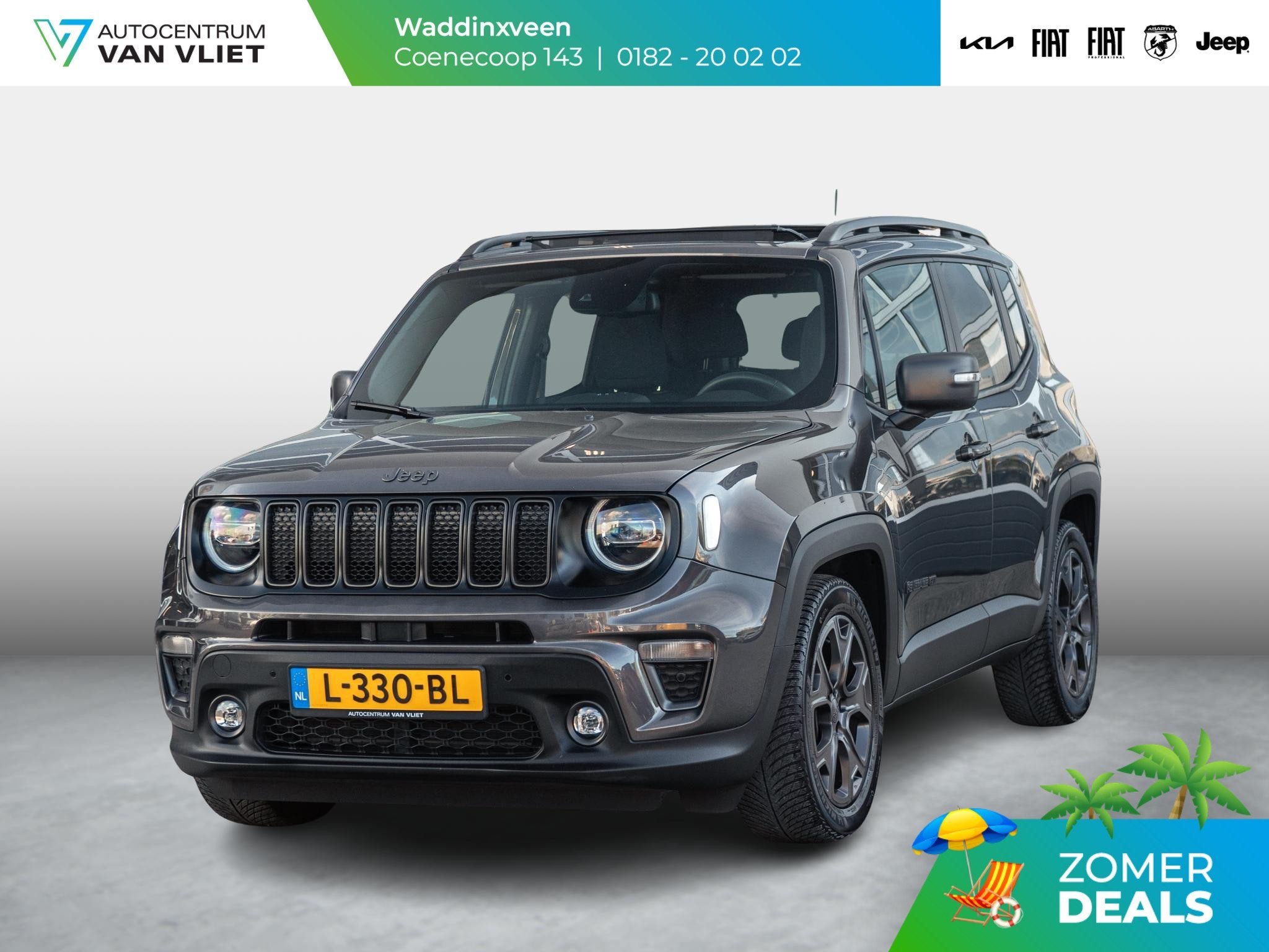 Jeep Renegade 1.3T Automaat 80th Anniversary | Schuif/Kantel, Auto's, Jeep, 12 maanden, Stof, Gebruikt, 4 cilinders